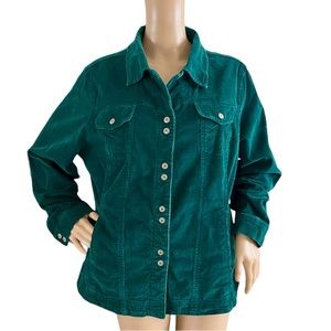 OSO Casuals Stretch Corduroy Long Sleeved Snap Front Shirt